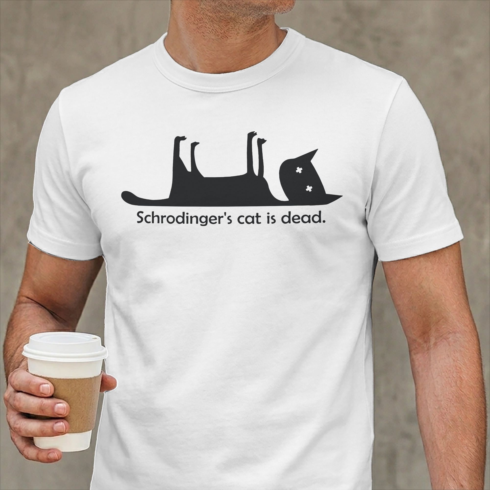 Summer Clothing Ideas Men - T-shirt Schrodinger's Cat is Dead pour