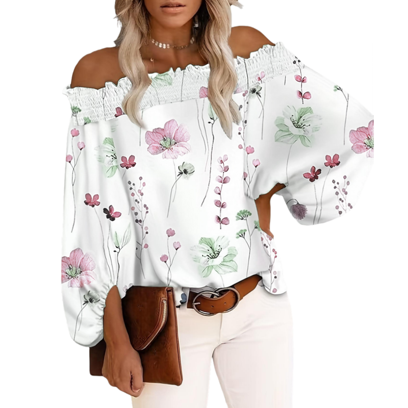 Off Shoulder Blouse - Nouvelle Blouse Décontractée Grande Taille pour