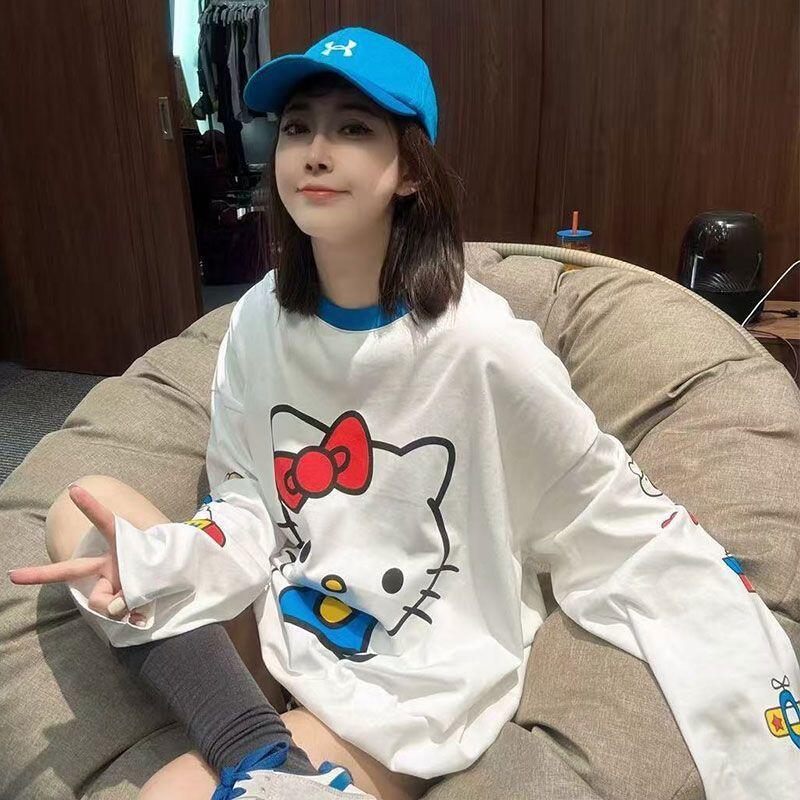 Summer Clothing Styles For Women - T-shirt à manches longues Hello Kitty,