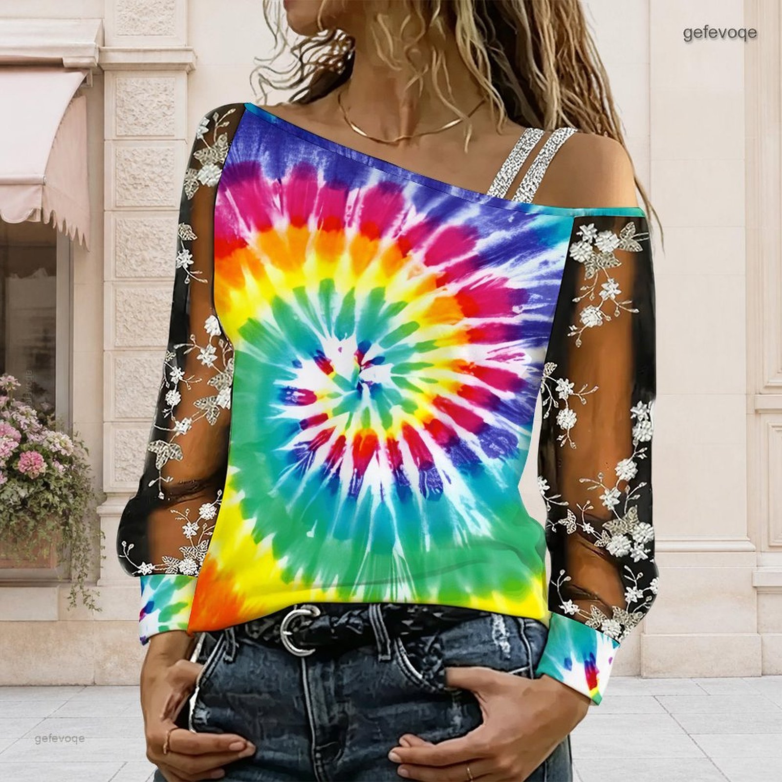 Off Shoulder Blouse - Chemisier femme à épaules dénudées, haut