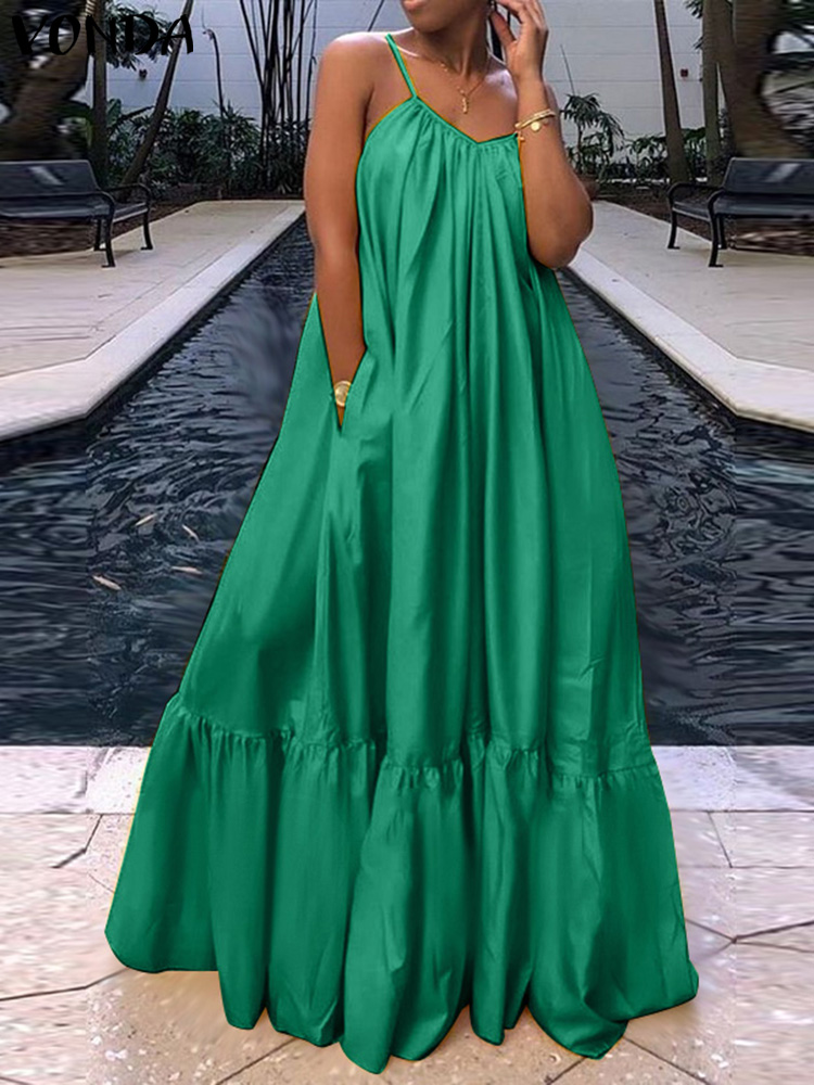 Summer Clothing For Older Women - Grande taille femmes Robe d'été Spaghetti