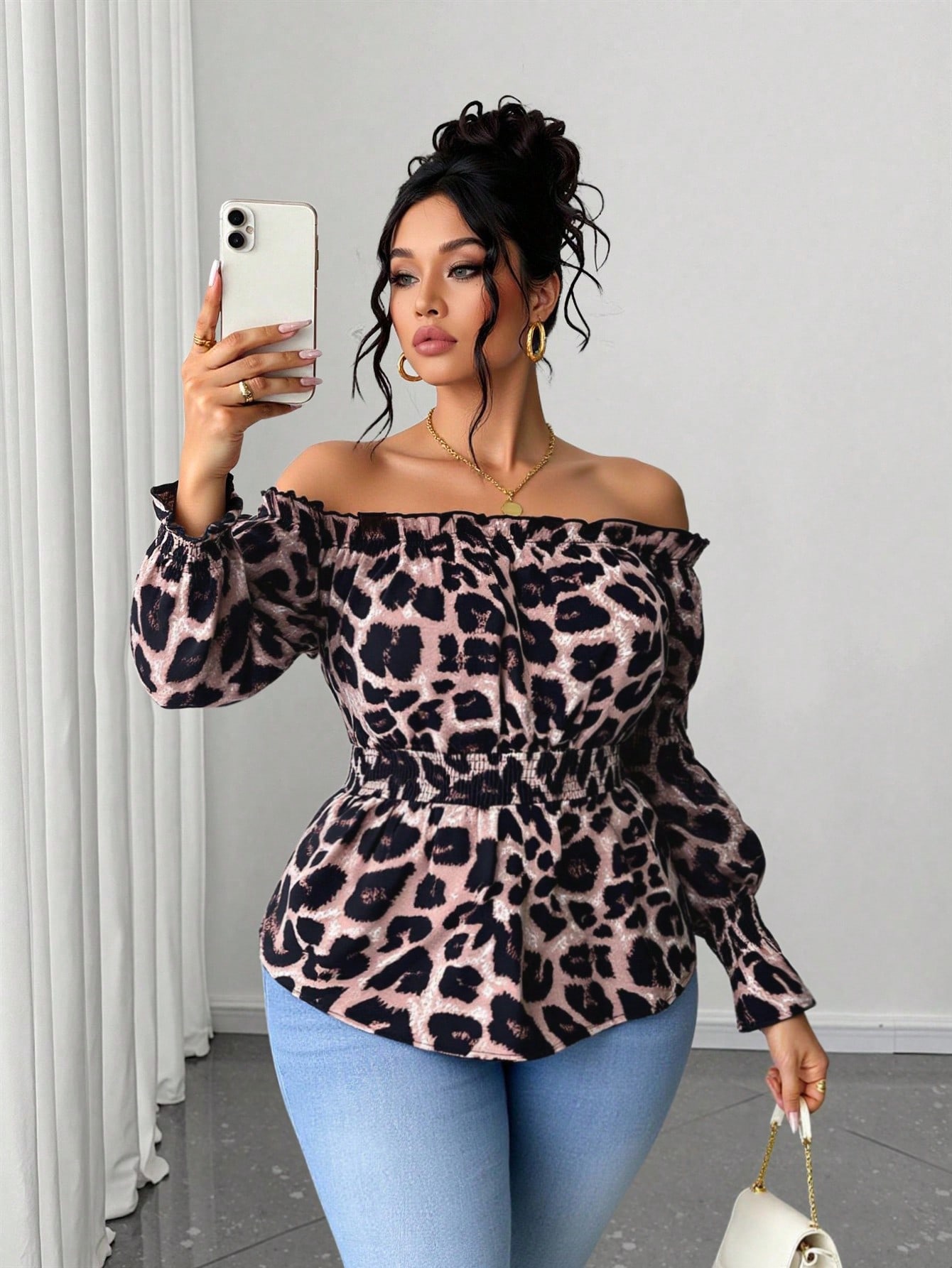 Chemisier à la mode à manches  - Off Shoulder Blouse avis et prix