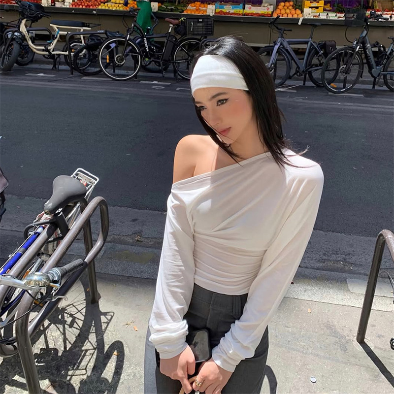2026 Haut asymétrique à une ép - Off Shoulder Blouse avis et prix
