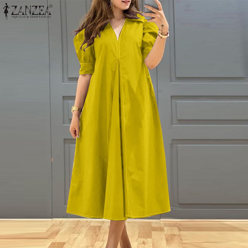 ZANZEA Robes Midi Décontractée - Summer Clothing For Older Women avis et prix