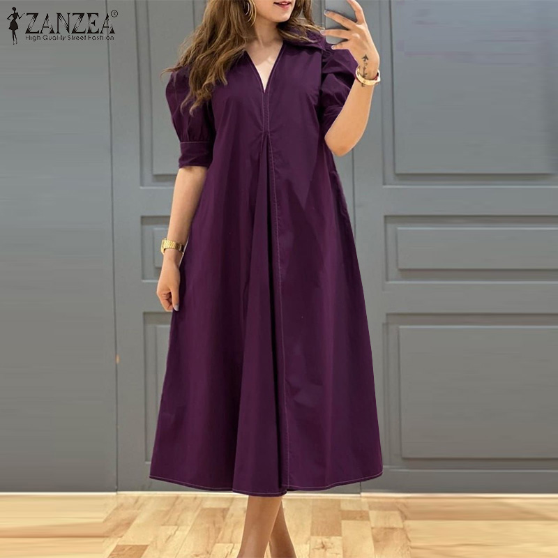 ZANZEA Robes Midi Décontractée - Summer Clothing For Older Women avis et prix
