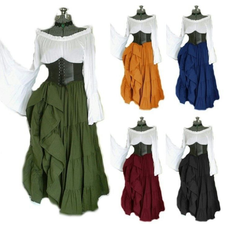 Robe de soirée à manches longu - Summer Renaissance Clothing avis et prix