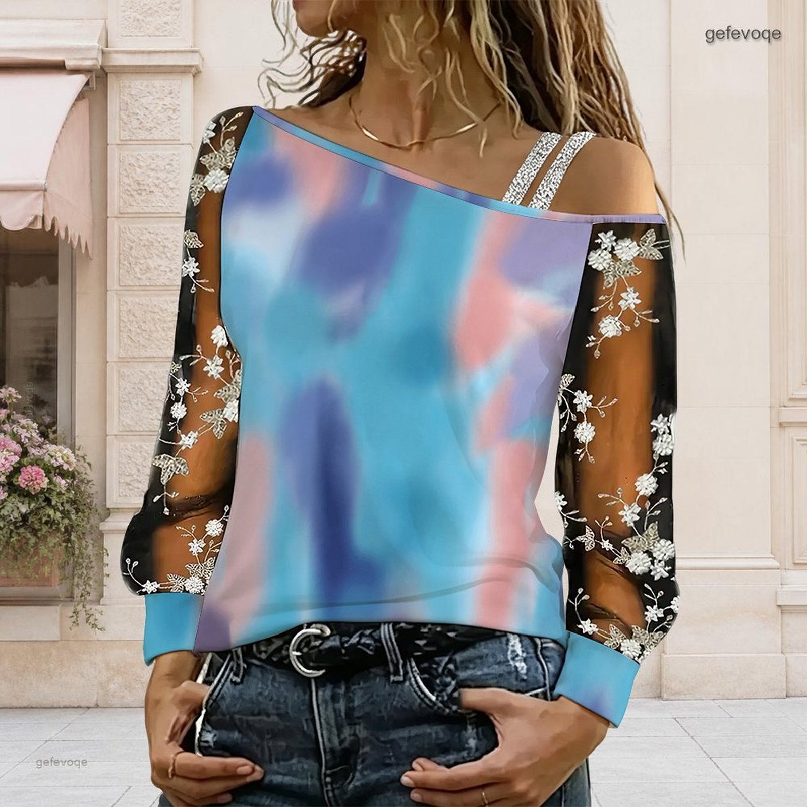 Chemisier femme à épaules dénu - Off Shoulder Blouse avis et prix
