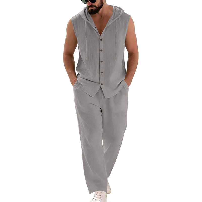 Costume décontracté en lin pou - Summer Clothing Mens avis et prix